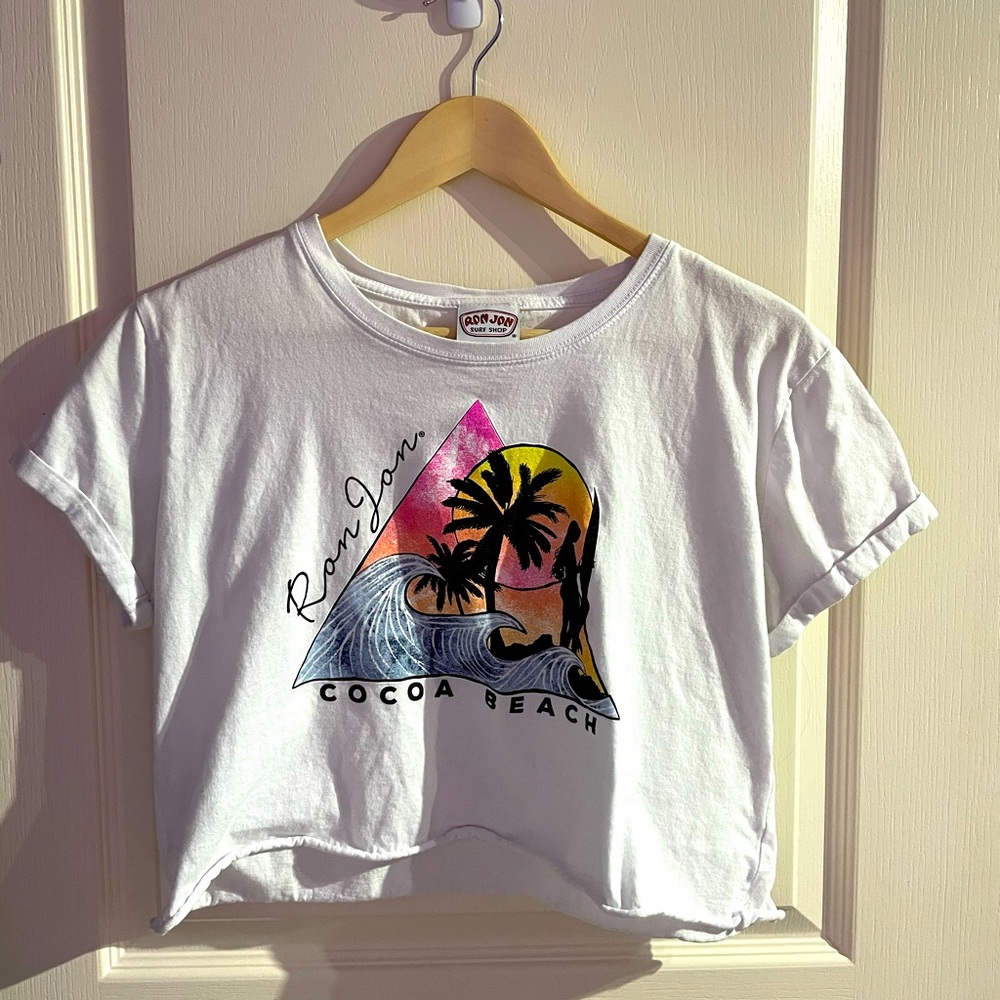 Ron Jons surf shop cropped tank